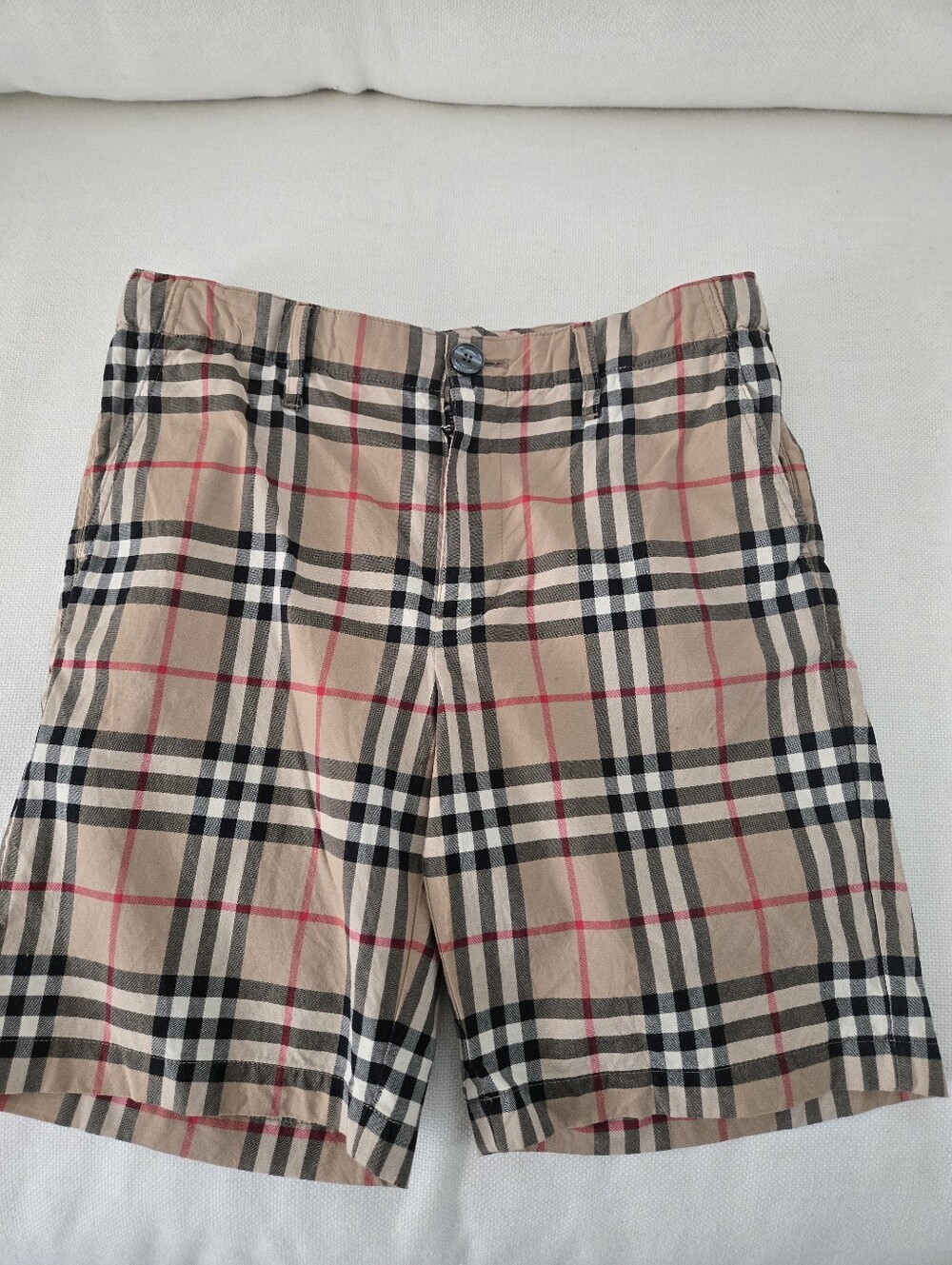 Boy's Burberry Check Cotton Oxford Shorts